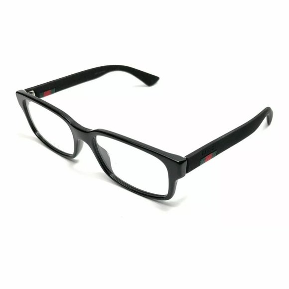 Gucci Men's Black Rectangle Eyeglasses - Picture 1 of 4
